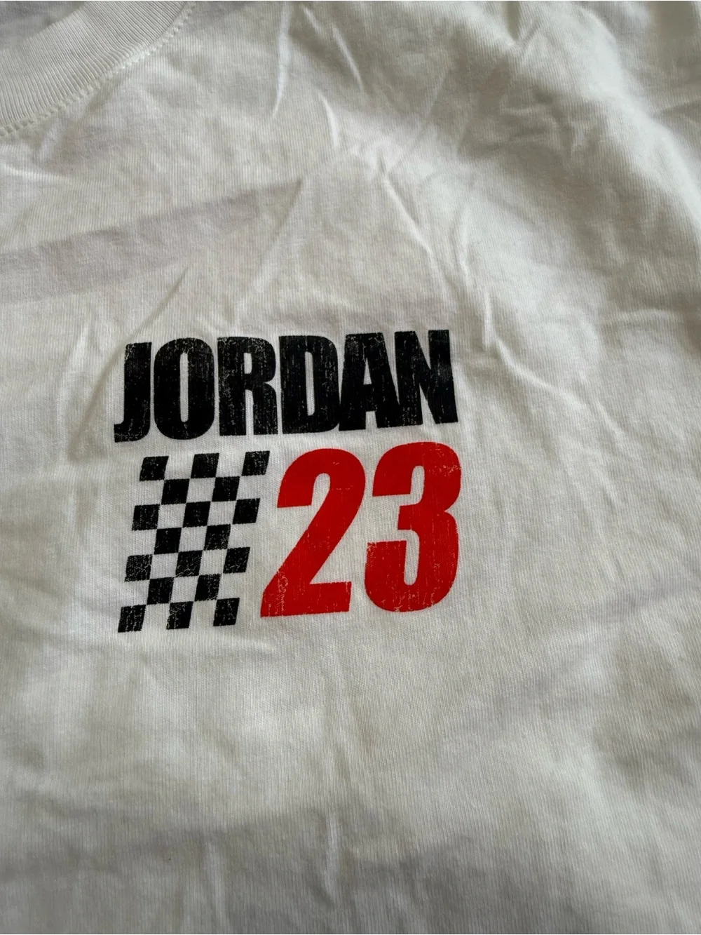 Jordan 23 Checkered Graphic T-Shirt Size XL